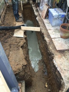Side Return Infill Extension; Pouring in Concrete for Strong Foundations in Chiswick W4